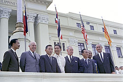 Foto de los líderes de varias naciones de la SEATO en Manila en 1966