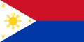 Bandera de les Filipines en estat de guerra