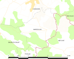 Poziția localității Marsoulas