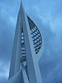 Rear view from ground level of the tower.