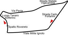 Illustration du tracé du circuit d'Alexandrie.