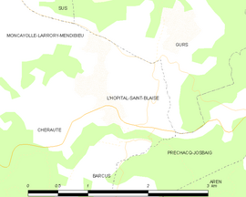 Mapa obce L’ Hôpital-Saint-Blaise