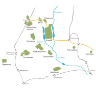 Carte de Iouzovka et de ses alentours au début du XXe siècle.