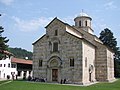 Visoki Dečani monastery, major Christian monastery located in disputed Kosovo, 12 km (7 mi) south of the town of Peć. The monastic katholikon is the largest medieval church in the Balkans containing the most extensive preserved fresco decoration