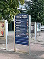 Twin towns sign in Osijek, Croatia