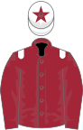 Maroon, white epaulets, white cap, maroon star