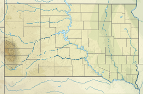 Map showing the location of Mount Rushmore National Memorial Shrine of Democracy Tȟuŋkášila Šákpe