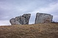 Rochers sur la montagne.