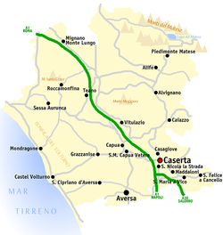 Zemljevid province Caserta