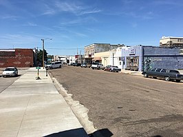 Delta Avenue met rechts Delta Blues Alley Cafe in Clarksdale