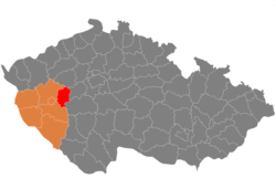 Location in the Plzeň Region within the Czech Republic