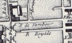 La rue de Tambour sur le plan Moithey de 1775