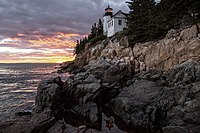 A white lighthouse