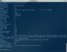 Description de l'image Cpuinfo about Intel Celeron M 410.png.