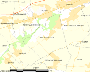 Poziția localității Baron-sur-Odon