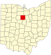 State map highlighting Crawford County