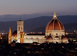 Florence Duomo as seen from Michelangelo hill. Tuscany