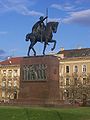 Reiterstandbild des Tomislav, König von Kroatien, auf dem König-Tomislav-Platz in Zagreb