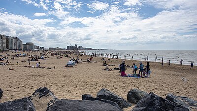 Een strand in Oostende