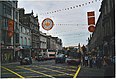 Union Street, Aberdeen, decorated with buntings and banners to commemorate the Golden Jubilee