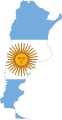 Flag-map of Argentina