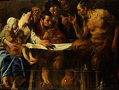 Jacob Jordaens, Le Satyre et les paysans (vers 1620)