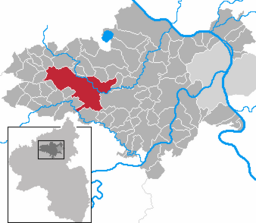 Läget för Mayen i Landkreis Mayen-Koblenz