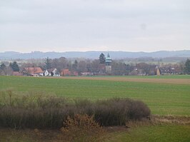 Uitzicht op Hattorf vanaf de Röderberg