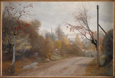 L.A. Ring, Landevejen ved Maagenstrup, 1888, Statens Museum for Kunst