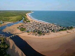 View of Akwidaa and the Gulf of Guinea