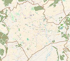 Mapa konturowa Montpellier, w centrum znajduje się punkt z opisem „Gare de Montpellier-Saint-Roch”