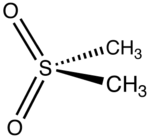 Structuurformule van dimethylsulfon