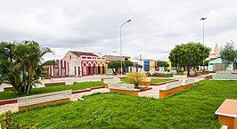 Het plein praça Cicero Nunes in het centrum van Prata