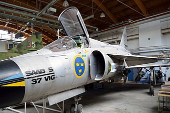 Saab 37 Viggen, denna individ är ett provflygplan.