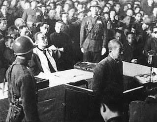 Hisao Tani on trial in Nanjing (1947)