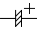 Polarized capacitor symbol 4