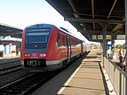 Triebwagen der Baureihe 612 als Regional-Express Karlsruhe–Neustadt im Landauer Hauptbahnhof