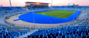 Blick in das Suez Canal Stadium am 8. September 2022