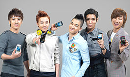 Van links naar rechts: Seungri, G-Dragon, Taeyang, T.O.P , Daesung