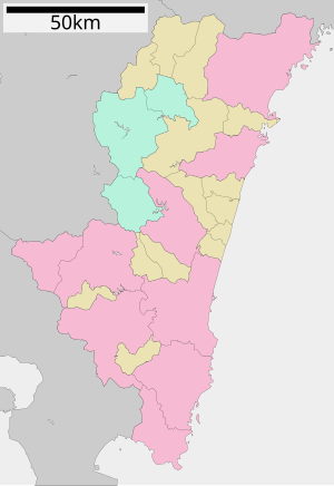 宮崎県の位置（宮崎県内）