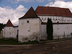 La chiesa fortificata di Dârjiu / Székelyderzs, che è nella lista dei Patrimoni dell'umanità dell'UNESCO