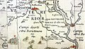 The Ros river on Tomasz Makowski's map from around 1650.