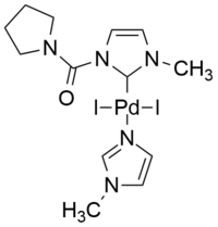 An example of palladium(II) derived complex with N-heterocyclic ligand