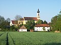 Stephansposching von Norden, vorne die frühere Mühle