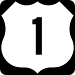 Straßenschild des U.S. Highways 1