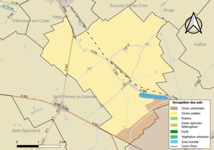 Carte des infrastructures et de l'occupation des sols de la commune en 2018 (CLC).