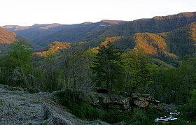 Vue de Black Mountain depuis le versant ouest.