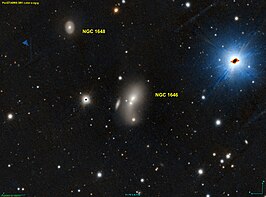 NGC 1648 (linksboven) en NGC 1646