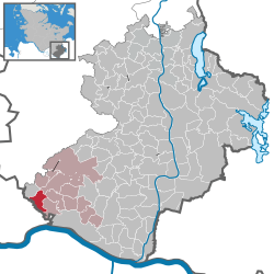 Elhelyezkedése Schleswig-Holstein térképén