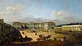 Schönbrunn from the front side, painted by Canaletto in 1758.